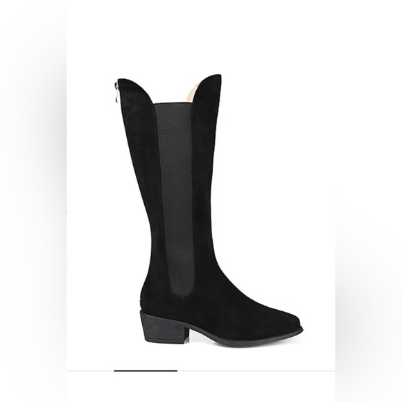 Journee Collection Womens Celesst Stacked Heel Riding Boots - Picture 2 of 8